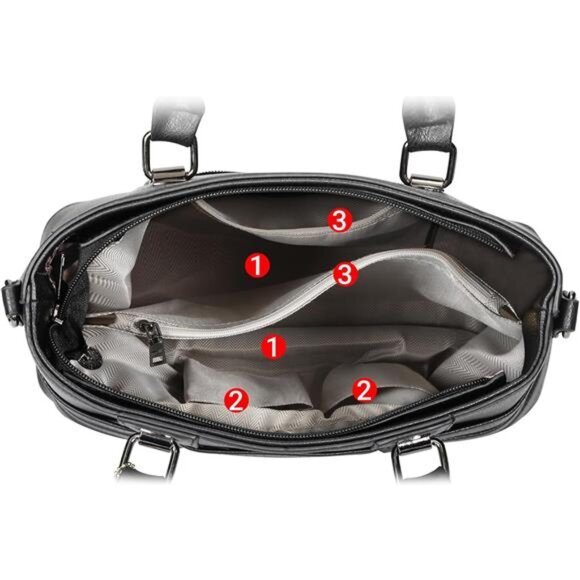 Designer Handbag for Women Ladies Handbags PU Leather  Aa167-grey - Picture 4 of 8